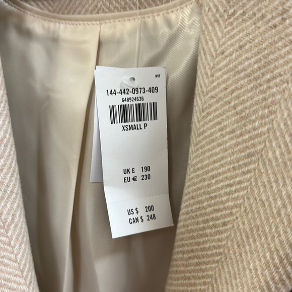 🔥🔥🔥NEW Abercrombie & Fitch Wool Blended Petite Coat Jacket XSP - Picture 4 of 8